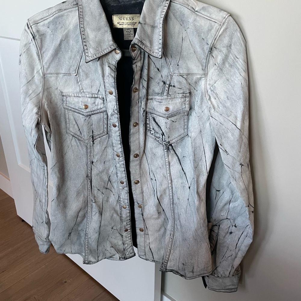 Coated denim Guess western shirt